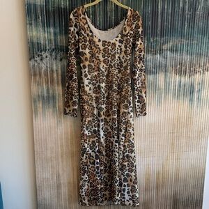 & Other Stories Leopard Print Maxi Dress